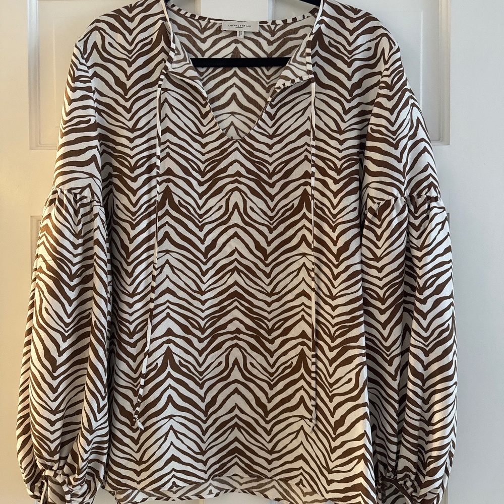 Lafayette 148 silk blouse